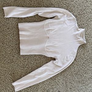 Zara knit bodice corset high neck sweater